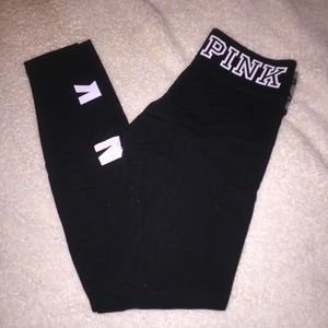 PINK by VS yoga leggings. Black/grey. Size XS